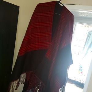 Red and black Pancho